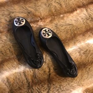 Tory Burch Black Flats
